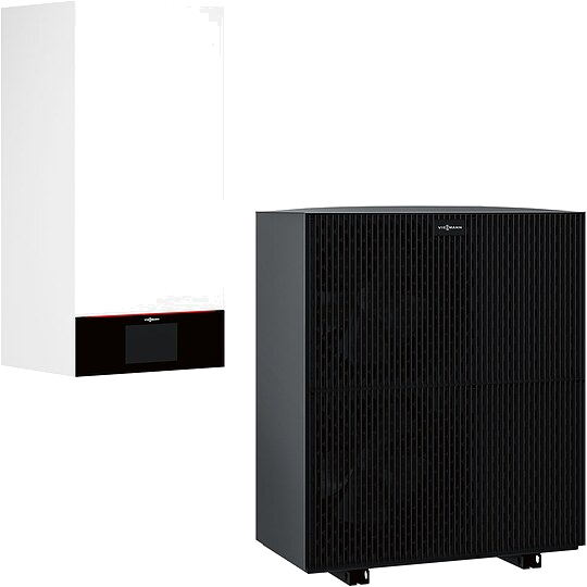 Viessmann Vitocal 250-A: Luft/Wasser-Wärmepumpe mit Inneneinheit und Außeneinheit